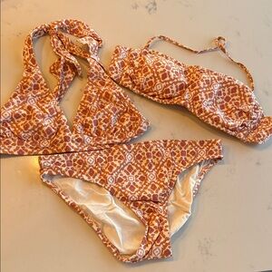 J. Crew 3-Piece Mosaic Bikini Set